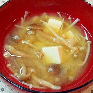✿なめことえのきと豆腐のお味噌汁❤